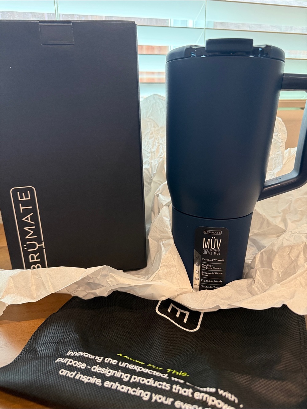 BrüMate Müv 35oz Leakproof Coffee Mug Nightfall Blue